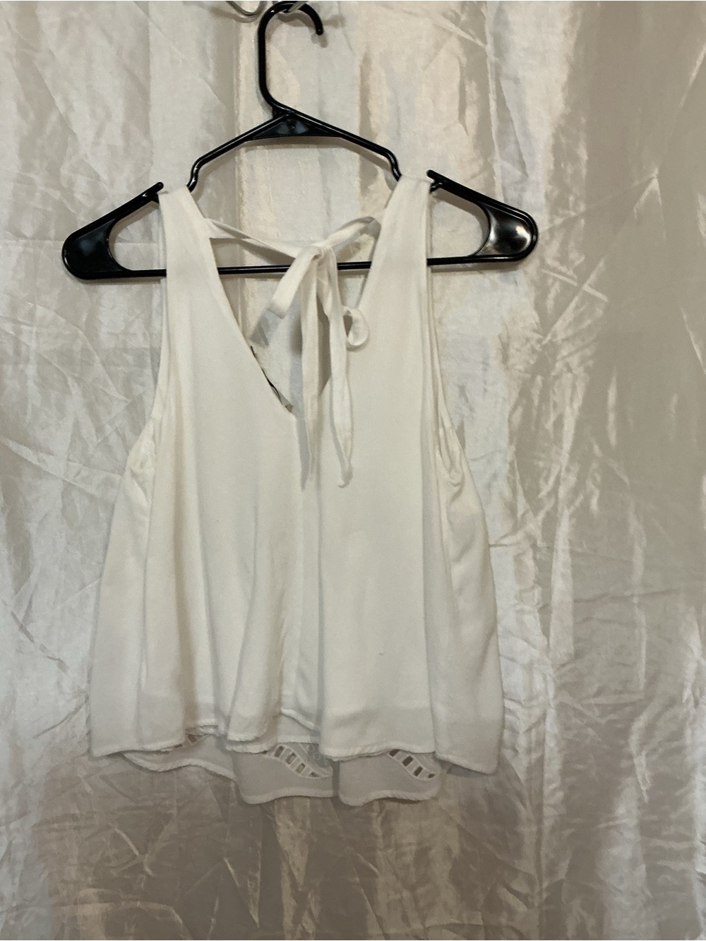 Lush White Tie-Back Sleeveless Camisole